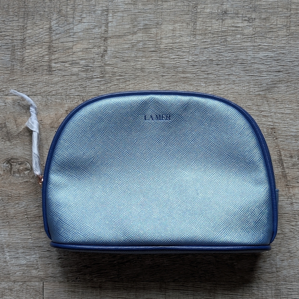 La Mer Pearleacent Blue Cosmetic Travel Bag - New!
